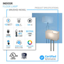 Decorative 61" Floor Lamps, Brushed Nickel & Straight rectangular pure white linen shade, With 1PCS ON-OFF Switch on the lamp holder Load image into Gallery viewer, Decorative 61" Floor Lamps, Brushed Nickel & Straight rectangular pure white linen shade, With 1PCS ON-OFF Switch on the lamp holder
