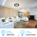 led-ring-flush-mount-ceiling-light-dimmable Load image into Gallery viewer, led-ring-flush-mount-ceiling-light-dimmable
