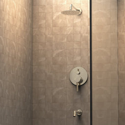 8 Inch Wall Mounted Rain Shower Faucet Set, Chrome/ Brushed Nickel Finish With Tub Spout 8 Inch Wall Mounted Rain Shower Faucet Set, Chrome/ Brushed Nickel Finish With Tub Spout