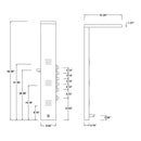 55 in. 3-Jet Stainless Steel Matte Black Shower Panel System with Fixed Rainfall & Waterfall Shower Head, Tub Spout & Handheld Shower, Self-Cleaning & Jet Massage Feature Load image into Gallery viewer, 55 in. 3-Jet Stainless Steel Matte Black Shower Panel System with Fixed Rainfall & Waterfall Shower Head, Tub Spout & Handheld Shower, Self-Cleaning & Jet Massage Feature