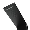 55 in. 3-Jet Stainless Steel Matte Black Shower Panel System with Fixed Rainfall & Waterfall Shower Head, Tub Spout & Handheld Shower, Self-Cleaning & Jet Massage Feature Load image into Gallery viewer, 55 in. 3-Jet Stainless Steel Matte Black Shower Panel System with Fixed Rainfall & Waterfall Shower Head, Tub Spout & Handheld Shower, Self-Cleaning & Jet Massage Feature