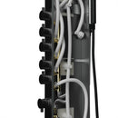 55 in. 3-Jet Stainless Steel Matte Black Shower Panel System with Fixed Rainfall & Waterfall Shower Head, Tub Spout & Handheld Shower, Self-Cleaning & Jet Massage Feature Load image into Gallery viewer, 55 in. 3-Jet Stainless Steel Matte Black Shower Panel System with Fixed Rainfall & Waterfall Shower Head, Tub Spout & Handheld Shower, Self-Cleaning & Jet Massage Feature