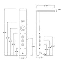 55 In. 5-Jet Stainless Steel Shower Panel System With Fixed LED Rainfall Shower Head, LED Temperature Display & Handheld Shower, Self-Cleaning & Jet Massage Feature Load image into Gallery viewer, 55 In. 5-Jet Stainless Steel Shower Panel System With Fixed LED Rainfall Shower Head, LED Temperature Display & Handheld Shower, Self-Cleaning & Jet Massage Feature