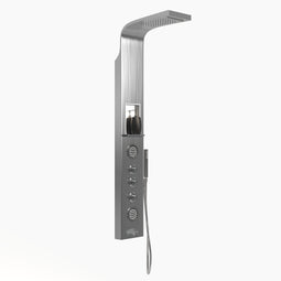 63 In. 2 Jet Shower Panel System With Fixed Rainfall & Waterfall Shower head, Handheld Shower & Tub Spout, Self-Cleaning & Jet Massage Feature 63 In. 2 Jet Shower Panel System With Fixed Rainfall & Waterfall Shower head, Handheld Shower & Tub Spout, Self-Cleaning & Jet Massage Feature