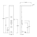 53 in. 2-Jet Stainless Steel Shower Panel System With Fixed Rainfall & Waterfall Shower Head, Handheld Shower,Tub Spout, Self-Cleaning & Jet Massage Feature Load image into Gallery viewer, 53 in. 2-Jet Stainless Steel Shower Panel System With Fixed Rainfall & Waterfall Shower Head, Handheld Shower,Tub Spout, Self-Cleaning & Jet Massage Feature