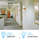 2-lights-wall-sconce-with-white-glass-shade Load image into Gallery viewer, 2-lights-wall-sconce-with-white-glass-shade