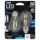 A15 LED Light Bulbs, E26, Filament, Dimmable, Crystal Clear, Decorative, Medium Base, 2 Pack Load image into Gallery viewer, A15 LED Light Bulbs, E26, Filament, Dimmable, Crystal Clear, Decorative, Medium Base, 2 Pack