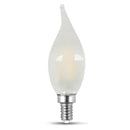 LED Light Bulbs For Chandelier, E12, Candelabra Base, Filament, Frosted, Flame, 2 Pack Load image into Gallery viewer, LED Light Bulbs For Chandelier, E12, Candelabra Base, Filament, Frosted, Flame, 2 Pack