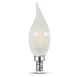 LED Light Bulbs For Chandelier, E12, Candelabra Base, Filament, Frosted, Flame, 2 Pack LED Light Bulbs For Chandelier, E12, Candelabra Base, Filament, Frosted, Flame, 2 Pack