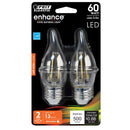 LED Light Bulbs, Candelabra Base, E26, Deco Chandelier, Filament, Clear, Decorative Bulb, Torpedo Tip, Flame, 2 Packs Load image into Gallery viewer, LED Light Bulbs, Candelabra Base, E26, Deco Chandelier, Filament, Clear, Decorative Bulb, Torpedo Tip, Flame, 2 Packs