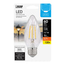 LED Light Bulb, 60Watt, F15 , E26, Glass Filament, Post Lantern Bulb, 500 Lumens Load image into Gallery viewer, LED Light Bulb, 60Watt, F15 , E26, Glass Filament, Post Lantern Bulb, 500 Lumens