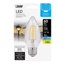 LED Light Bulb, 60Watt, F15 , E26, Glass Filament, Post Lantern Bulb, 500 Lumens Load image into Gallery viewer, LED Light Bulb, 60Watt, F15 , E26, Glass Filament, Post Lantern Bulb, 500 Lumens