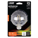 LED Globe Light Bulbs G25 , E26, Filament, Clear, Dimmable, White, G161/2, 2 Pack Load image into Gallery viewer, LED Globe Light Bulbs G25 , E26, Filament, Clear, Dimmable, White, G161/2, 2 Pack