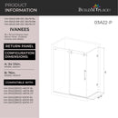 36 In. W x 76 In. H Shower Door Return Panel - 8mm Clear Tempered Glass Load image into Gallery viewer, 36 In. W x 76 In. H Shower Door Return Panel - 8mm Clear Tempered Glass