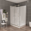 36 In. W x 76 In. H Shower Door Return Panel - 8mm Clear Tempered Glass Load image into Gallery viewer, 36 In. W x 76 In. H Shower Door Return Panel - 8mm Clear Tempered Glass
