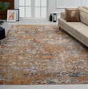 Camilla Rust Tones/Indigo Multi-Colored 7 ft. 9 in. x 10 ft. Area Rug Load image into Gallery viewer, Camilla Rust Tones/Indigo Multi-Colored 7 ft. 9 in. x 10 ft. Area Rug