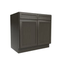 Elegant Smoky Grey - Sink Base Cabinet | 36"W x 34.5"H x 24"D Load image into Gallery viewer, Elegant Smoky Grey - Sink Base Cabinet | 36"W x 34.5"H x 24"D