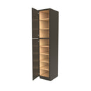 Elegant Smoky Grey - Utility Cabinet | 18"W x 90"H x 24"D Load image into Gallery viewer, Elegant Smoky Grey - Utility Cabinet | 18"W x 90"H x 24"D