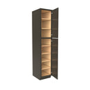 Elegant Smoky Grey - Utility Cabinet | 18"W x 90"H x 24"D Load image into Gallery viewer, Elegant Smoky Grey - Utility Cabinet | 18"W x 90"H x 24"D