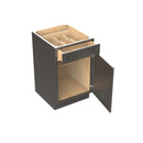 Elegant Smoky Grey - Single Door Base Cabinet | 21"W x 34.5"H x 24"D Load image into Gallery viewer, Elegant Smoky Grey - Single Door Base Cabinet | 21"W x 34.5"H x 24"D