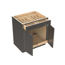 Elegant Smoky Grey - Double Door Base Cabinet | 30"W x 34.5"H x 24"D Load image into Gallery viewer, Elegant Smoky Grey - Double Door Base Cabinet | 30"W x 34.5"H x 24"D