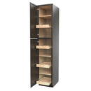 Elegant Smoky Grey - Utility Cabinet | 18"W x 90"H x 24"D Load image into Gallery viewer, Elegant Smoky Grey - Utility Cabinet | 18"W x 90"H x 24"D