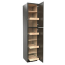 Elegant Smoky Grey - Utility Cabinet | 18"W x 90"H x 24"D Load image into Gallery viewer, Elegant Smoky Grey - Utility Cabinet | 18"W x 90"H x 24"D