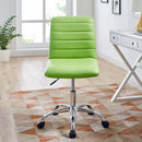 Modway Ripple Armless Mid Back Vinyl Swivel Computer Desk Office Chair - Computer Chair Load image into Gallery viewer, Modway Ripple Armless Mid Back Vinyl Swivel Computer Desk Office Chair - Computer Chair
