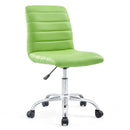 Multicolored Ripple Armless Mid Back Vinyl Office Chair Load image into Gallery viewer, Multicolored Ripple Armless Mid Back Vinyl Office Chair