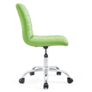 Modway Ripple Armless Mid Back Vinyl Swivel Computer Desk Office Chair - Computer Chair Load image into Gallery viewer, Modway Ripple Armless Mid Back Vinyl Swivel Computer Desk Office Chair - Computer Chair