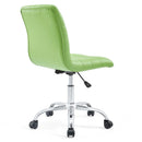 Modway Ripple Armless Mid Back Vinyl Swivel Computer Desk Office Chair - Computer Chair Load image into Gallery viewer, Modway Ripple Armless Mid Back Vinyl Swivel Computer Desk Office Chair - Computer Chair