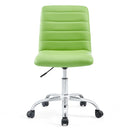 Modway Ripple Armless Mid Back Vinyl Swivel Computer Desk Office Chair - Computer Chair Load image into Gallery viewer, Modway Ripple Armless Mid Back Vinyl Swivel Computer Desk Office Chair - Computer Chair