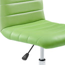 Modway Ripple Armless Mid Back Vinyl Swivel Computer Desk Office Chair - Computer Chair Load image into Gallery viewer, Modway Ripple Armless Mid Back Vinyl Swivel Computer Desk Office Chair - Computer Chair