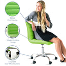 Modway Ripple Armless Mid Back Vinyl Swivel Computer Desk Office Chair - Computer Chair Load image into Gallery viewer, Modway Ripple Armless Mid Back Vinyl Swivel Computer Desk Office Chair - Computer Chair