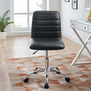 Modway Ripple Armless Mid Back Vinyl Swivel Computer Desk Office Chair - Computer Chair Load image into Gallery viewer, Modway Ripple Armless Mid Back Vinyl Swivel Computer Desk Office Chair - Computer Chair