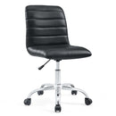 Modway Ripple Armless Mid Back Vinyl Swivel Computer Desk Office Chair - Computer Chair Load image into Gallery viewer, Modway Ripple Armless Mid Back Vinyl Swivel Computer Desk Office Chair - Computer Chair