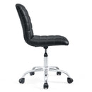Modway Ripple Armless Mid Back Vinyl Swivel Computer Desk Office Chair - Computer Chair Load image into Gallery viewer, Modway Ripple Armless Mid Back Vinyl Swivel Computer Desk Office Chair - Computer Chair