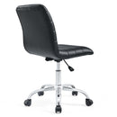 Modway Ripple Armless Mid Back Vinyl Swivel Computer Desk Office Chair - Computer Chair Load image into Gallery viewer, Modway Ripple Armless Mid Back Vinyl Swivel Computer Desk Office Chair - Computer Chair