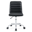 Modway Ripple Armless Mid Back Vinyl Swivel Computer Desk Office Chair - Computer Chair Load image into Gallery viewer, Modway Ripple Armless Mid Back Vinyl Swivel Computer Desk Office Chair - Computer Chair