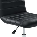 Modway Ripple Armless Mid Back Vinyl Swivel Computer Desk Office Chair - Computer Chair Load image into Gallery viewer, Modway Ripple Armless Mid Back Vinyl Swivel Computer Desk Office Chair - Computer Chair