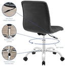 Modway Ripple Armless Mid Back Vinyl Swivel Computer Desk Office Chair - Computer Chair Load image into Gallery viewer, Modway Ripple Armless Mid Back Vinyl Swivel Computer Desk Office Chair - Computer Chair