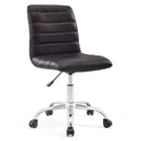 Modway Ripple Armless Mid Back Vinyl Swivel Computer Desk Office Chair - Computer Chair Load image into Gallery viewer, Modway Ripple Armless Mid Back Vinyl Swivel Computer Desk Office Chair - Computer Chair