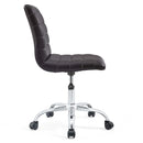 Modway Ripple Armless Mid Back Vinyl Swivel Computer Desk Office Chair - Computer Chair Load image into Gallery viewer, Modway Ripple Armless Mid Back Vinyl Swivel Computer Desk Office Chair - Computer Chair
