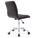 Modway Ripple Armless Mid Back Vinyl Swivel Computer Desk Office Chair - Computer Chair Load image into Gallery viewer, Modway Ripple Armless Mid Back Vinyl Swivel Computer Desk Office Chair - Computer Chair