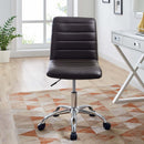Modway Ripple Armless Mid Back Vinyl Swivel Computer Desk Office Chair - Computer Chair Load image into Gallery viewer, Modway Ripple Armless Mid Back Vinyl Swivel Computer Desk Office Chair - Computer Chair