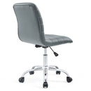 Modway Ripple Armless Mid Back Vinyl Swivel Computer Desk Office Chair - Computer Chair Load image into Gallery viewer, Modway Ripple Armless Mid Back Vinyl Swivel Computer Desk Office Chair - Computer Chair