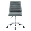 Modway Ripple Armless Mid Back Vinyl Swivel Computer Desk Office Chair - Computer Chair Load image into Gallery viewer, Modway Ripple Armless Mid Back Vinyl Swivel Computer Desk Office Chair - Computer Chair