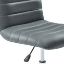 Modway Ripple Armless Mid Back Vinyl Swivel Computer Desk Office Chair - Computer Chair Load image into Gallery viewer, Modway Ripple Armless Mid Back Vinyl Swivel Computer Desk Office Chair - Computer Chair