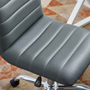 Modway Ripple Armless Mid Back Vinyl Swivel Computer Desk Office Chair - Computer Chair Load image into Gallery viewer, Modway Ripple Armless Mid Back Vinyl Swivel Computer Desk Office Chair - Computer Chair