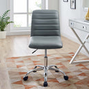 Modway Ripple Armless Mid Back Vinyl Swivel Computer Desk Office Chair - Computer Chair Load image into Gallery viewer, Modway Ripple Armless Mid Back Vinyl Swivel Computer Desk Office Chair - Computer Chair